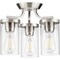 Progress Lighting Lassiter Collection Brushed Nickel Three-Light Semi-Flush Mount P350149-009 - alternate 1
